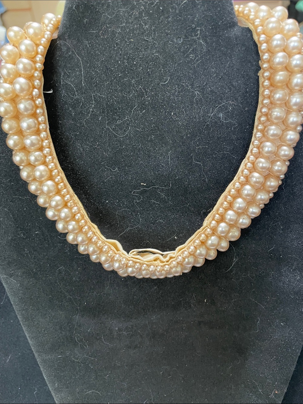 Pearl Cluster Statement Necklace - Cream Pearls